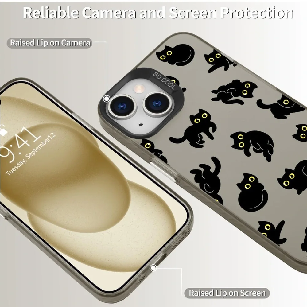 Black Cats Phone Case Compatible with iPhone 13 Pro NEW